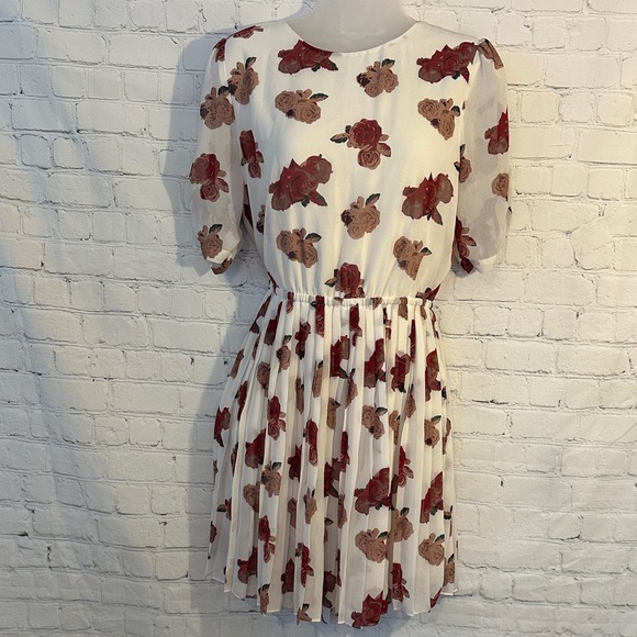 Anthropologie Pins and Needles Floral Print Pleated Dress - Picture 2 of 10